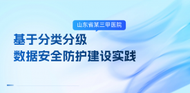 山东省某三甲医院基于分类分级的数据清静防护建设实践